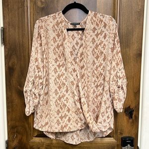 Adrianna Papell Wrap Front Blouse